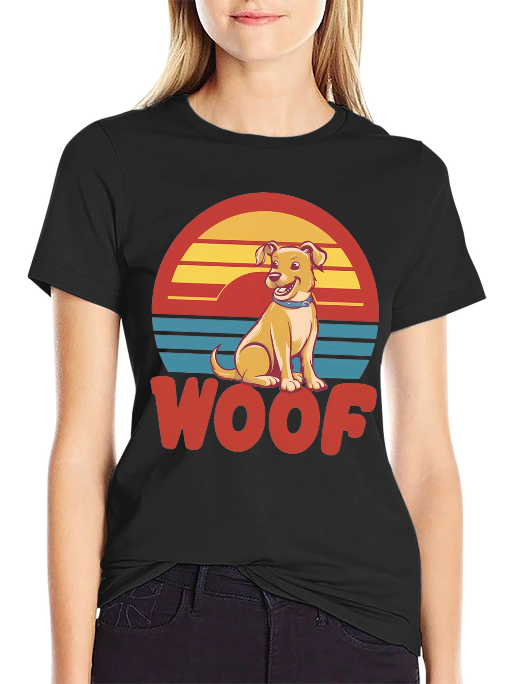 Woof Dog T-Shirt - Retro Pet Lover Tee