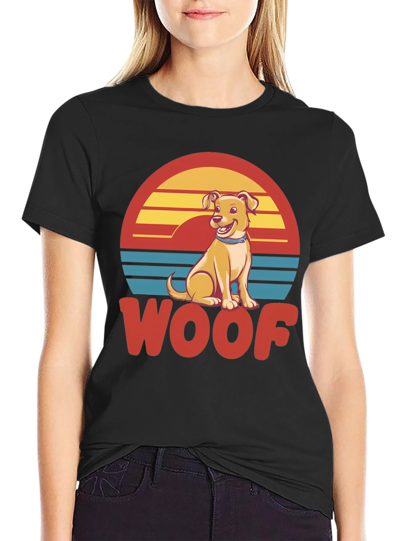 Woof Dog T-Shirt - Retro Pet Lover Tee
