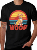 Woof Dog T-Shirt - Retro Pet Lover Tee