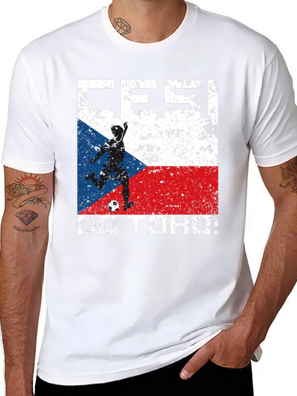 Czech Republic Soccer Fan T-Shirt - Cesky Do Toho!