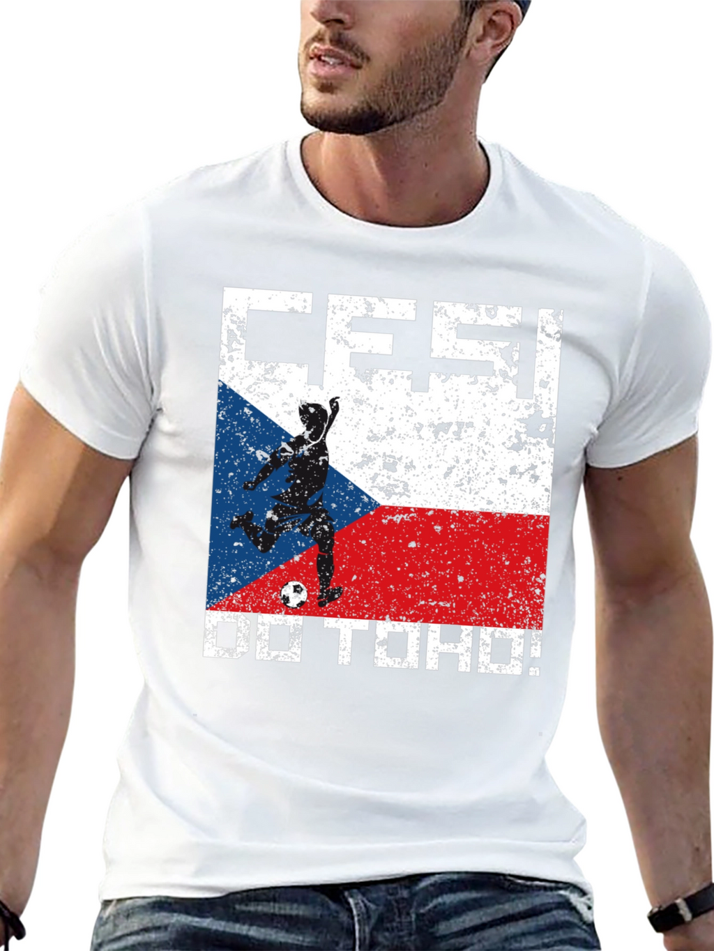 Czech Republic Soccer Fan T-Shirt - Cesky Do Toho!