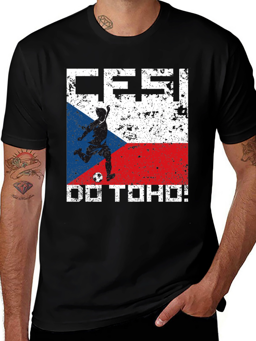 Czech Republic Soccer Fan T-Shirt - Cesky Do Toho!