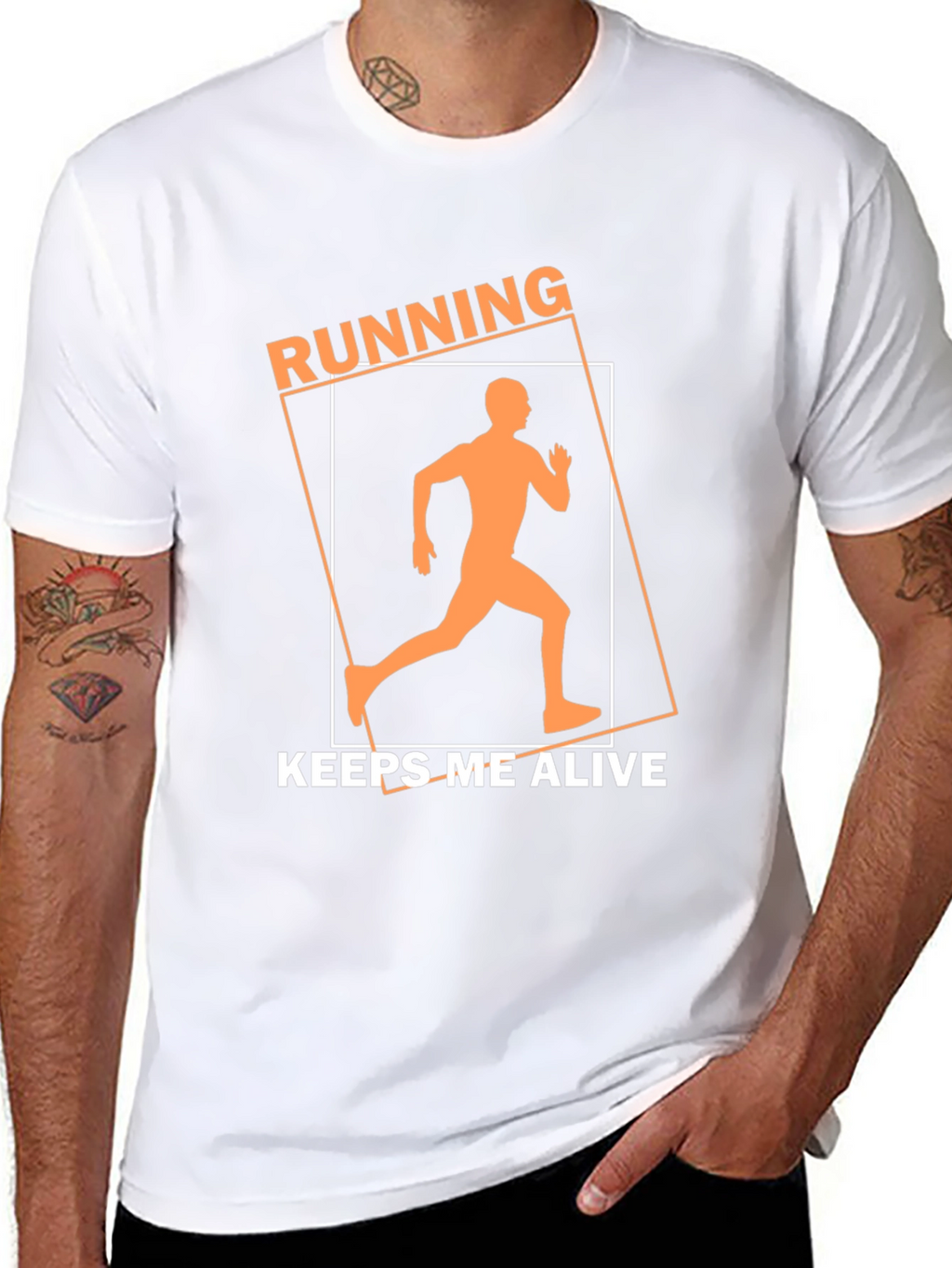 Running Keeps Me Alive Black T-Shirt