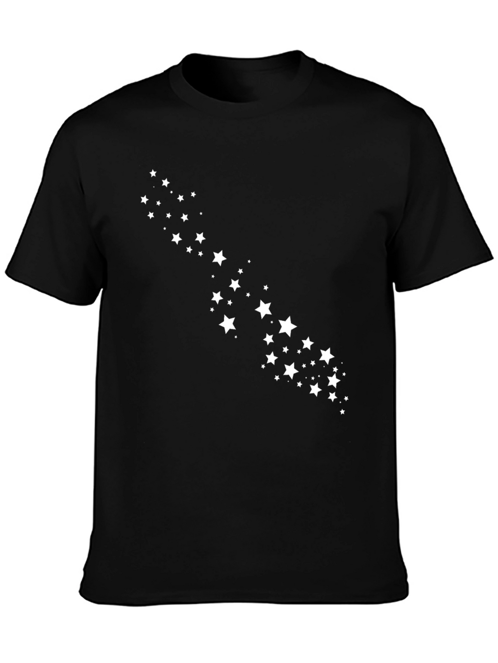 Mens Black Tee with Star Design