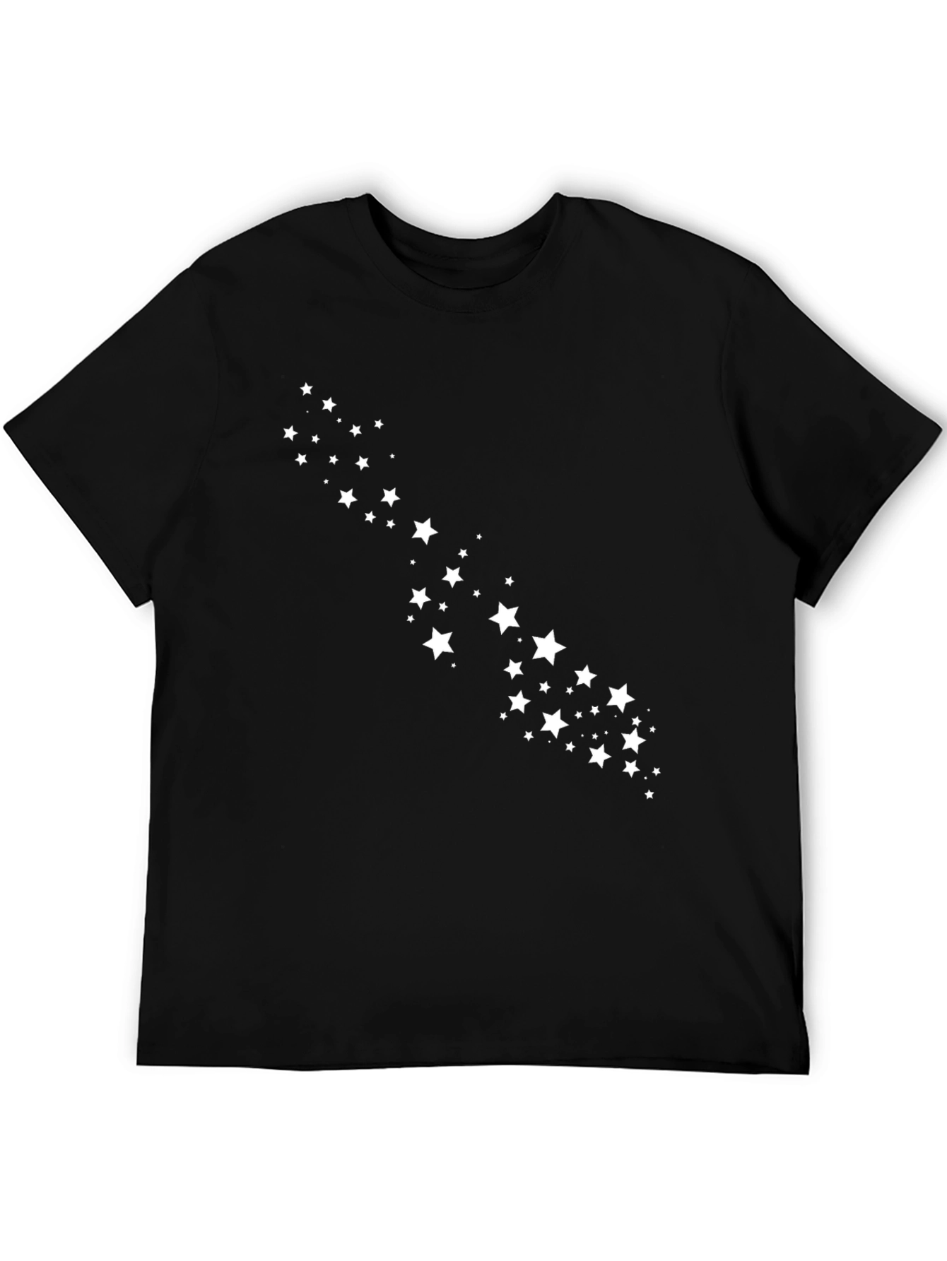 Mens Black Tee with Star Design