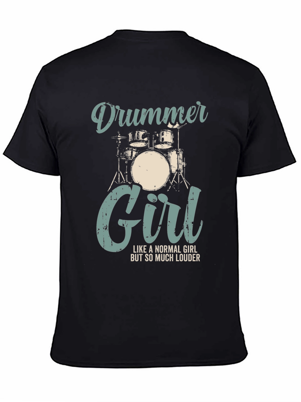 Drummer Girl Graphic T-Shirt - Music Lover Tee