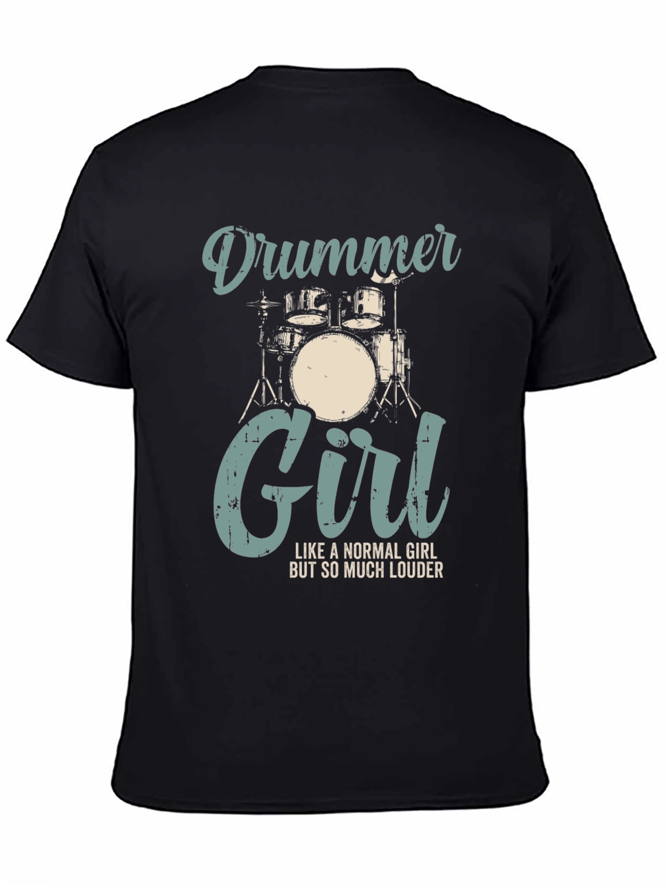 Drummer Girl Graphic T-Shirt - Music Lover Tee