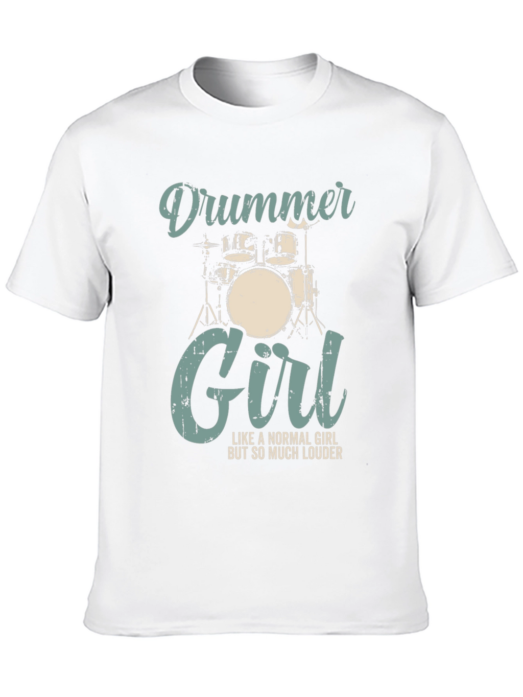 Drummer Girl Graphic T-Shirt - Music Lover Tee