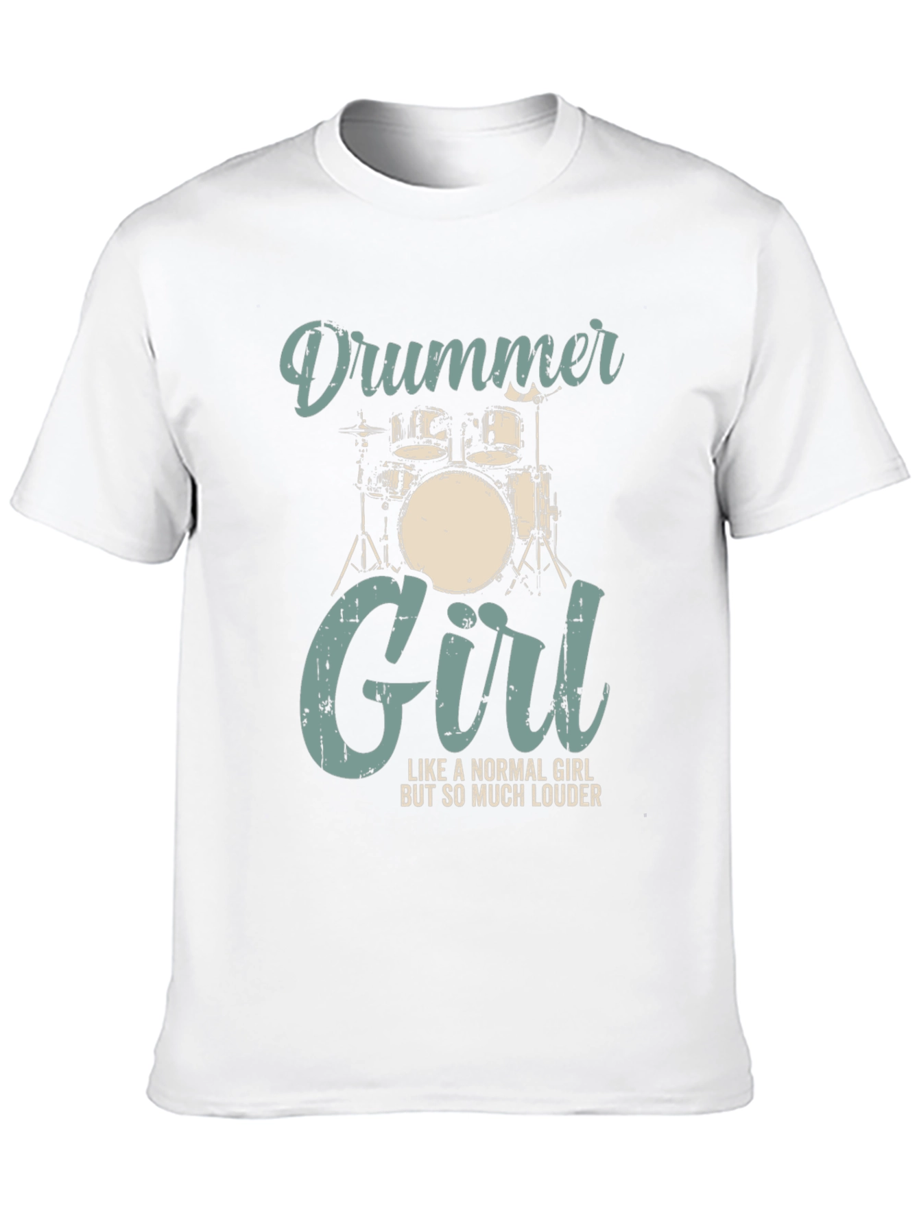 Drummer Girl Graphic T-Shirt - Music Lover Tee