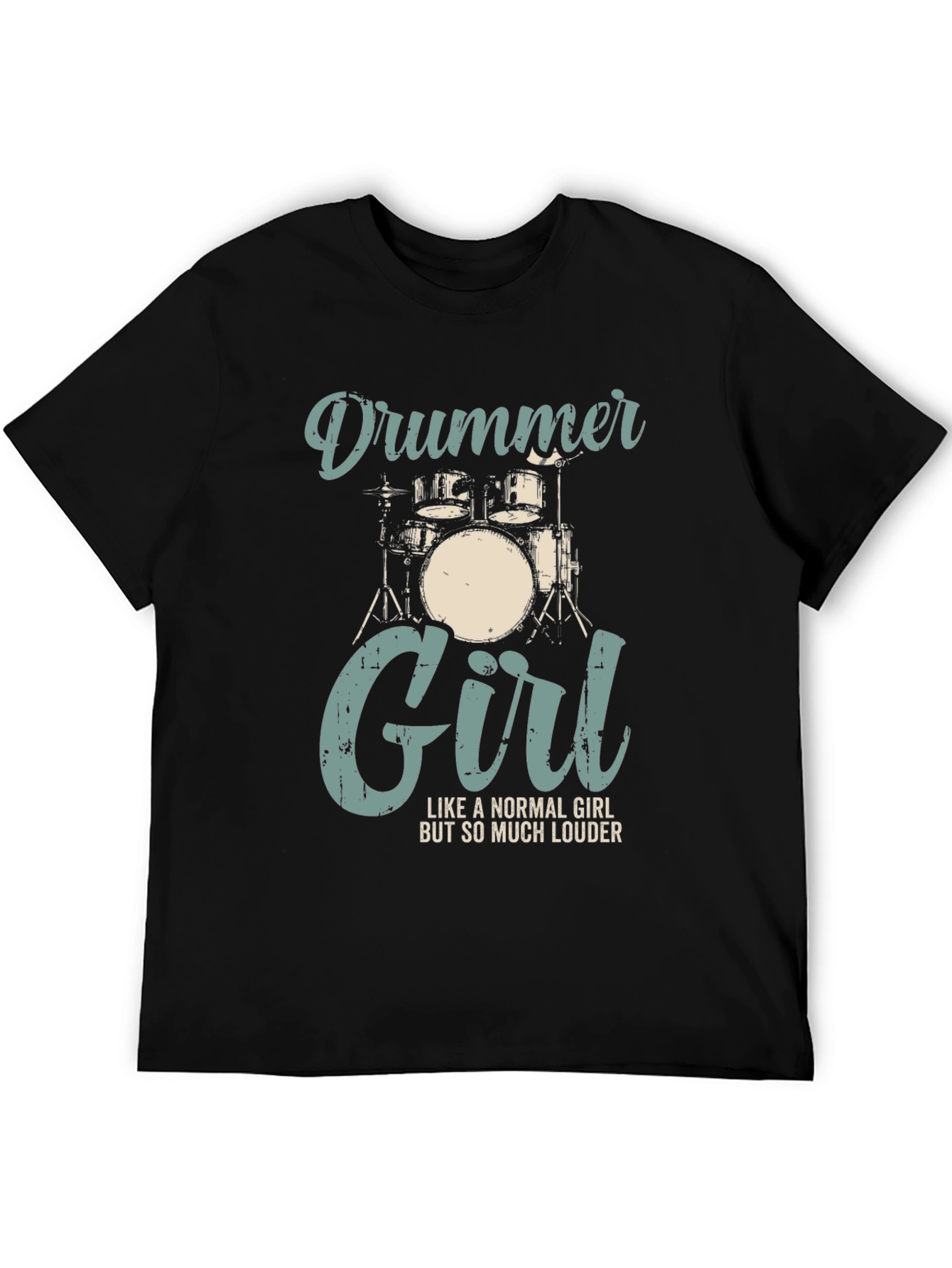 Drummer Girl Graphic T-Shirt - Music Lover Tee