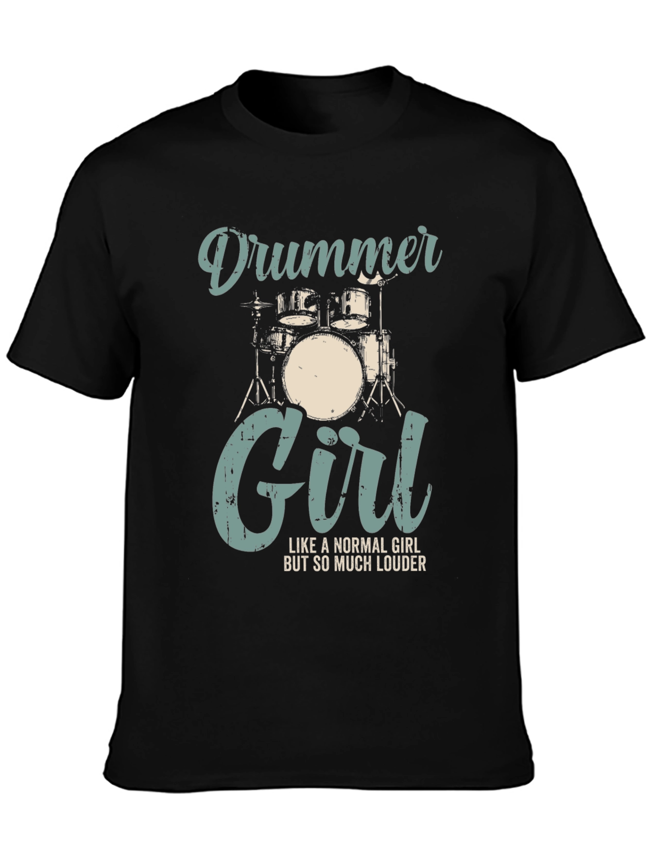 Drummer Girl Graphic T-Shirt - Music Lover Tee