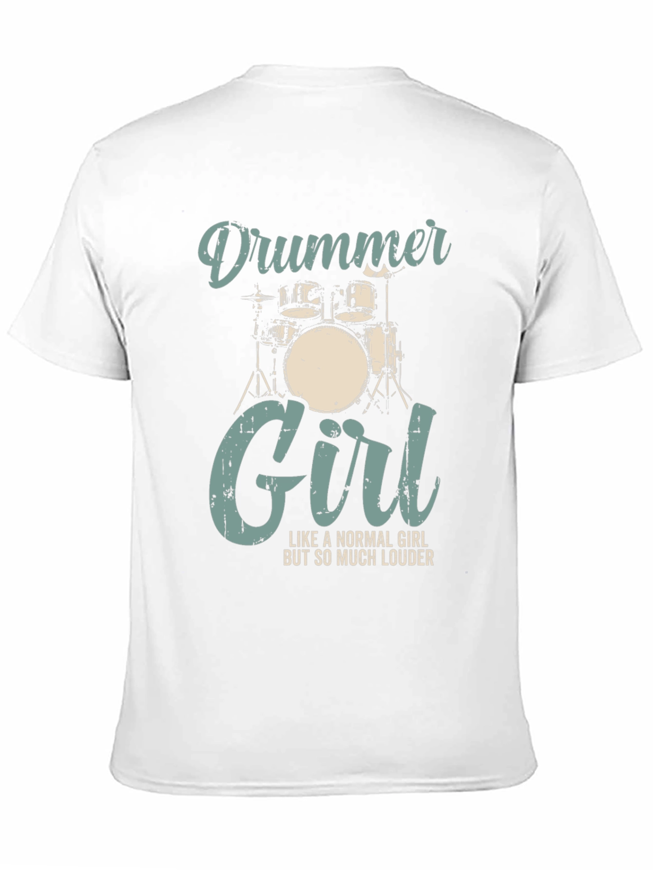 Drummer Girl Graphic T-Shirt - Music Lover Tee