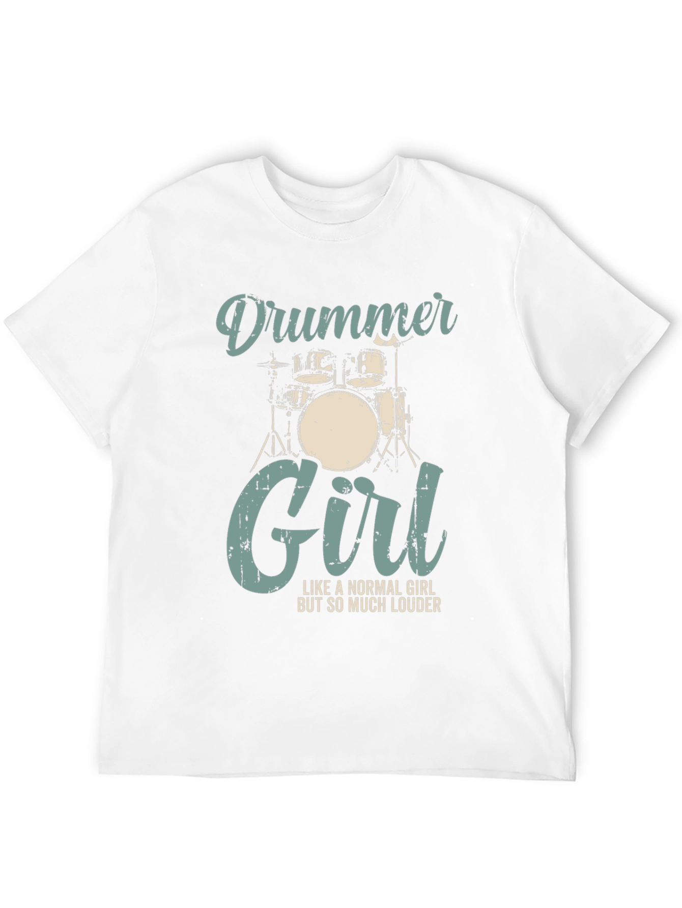 Drummer Girl Graphic T-Shirt - Music Lover Tee