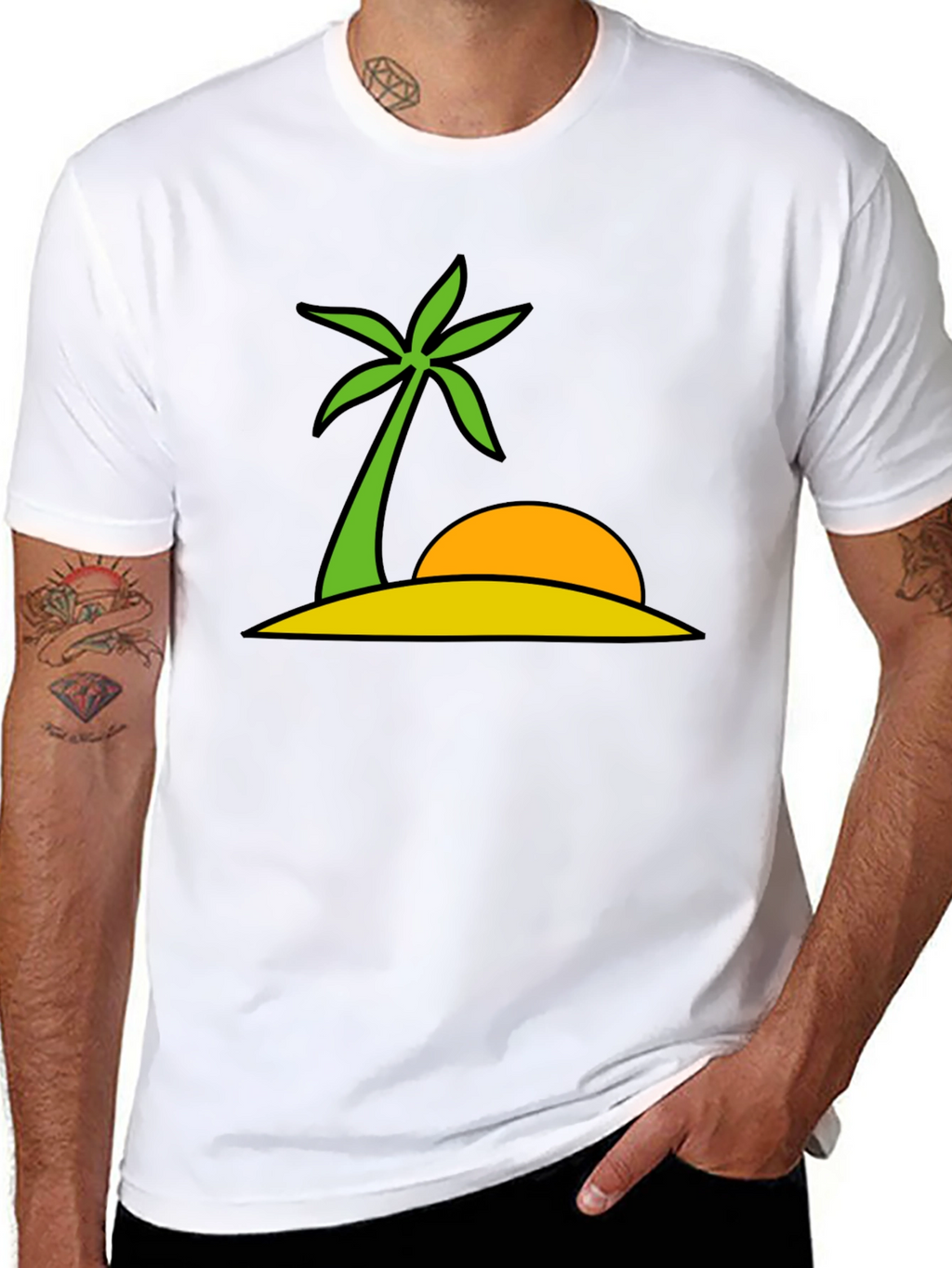 Tropical Island Graphic Tee - Summer Vibes