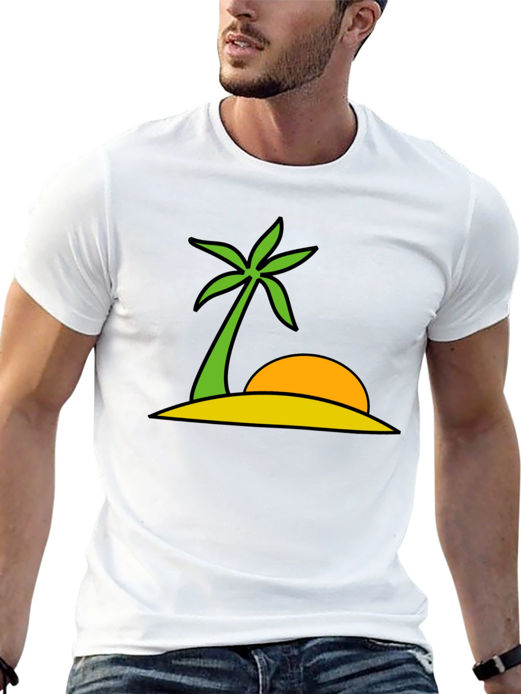 Tropical Island Graphic Tee - Summer Vibes