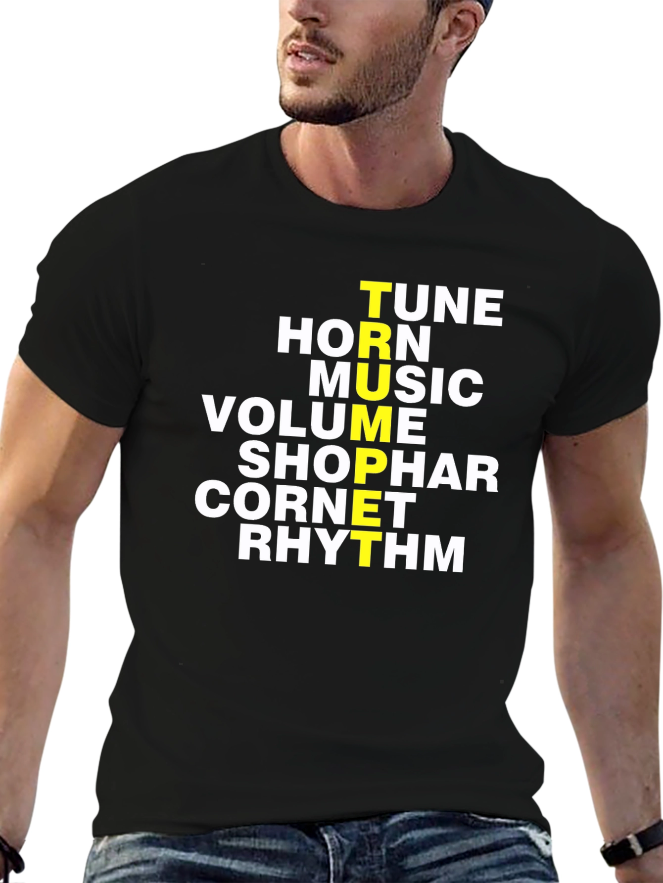Musical Acrostic T-Shirt - Tune Horn Music and More!