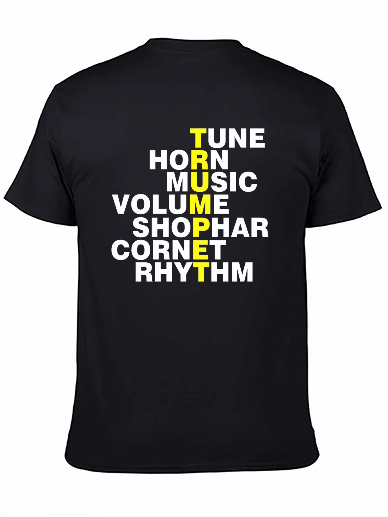 Musical Acrostic T-Shirt - Tune Horn Music and More!