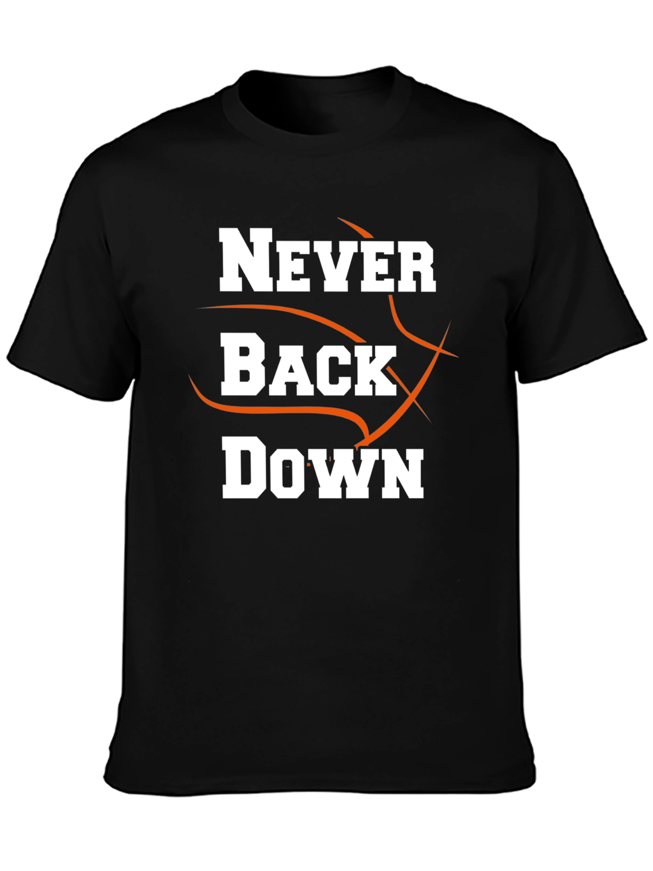 Never Back Down Black Graphic Tee