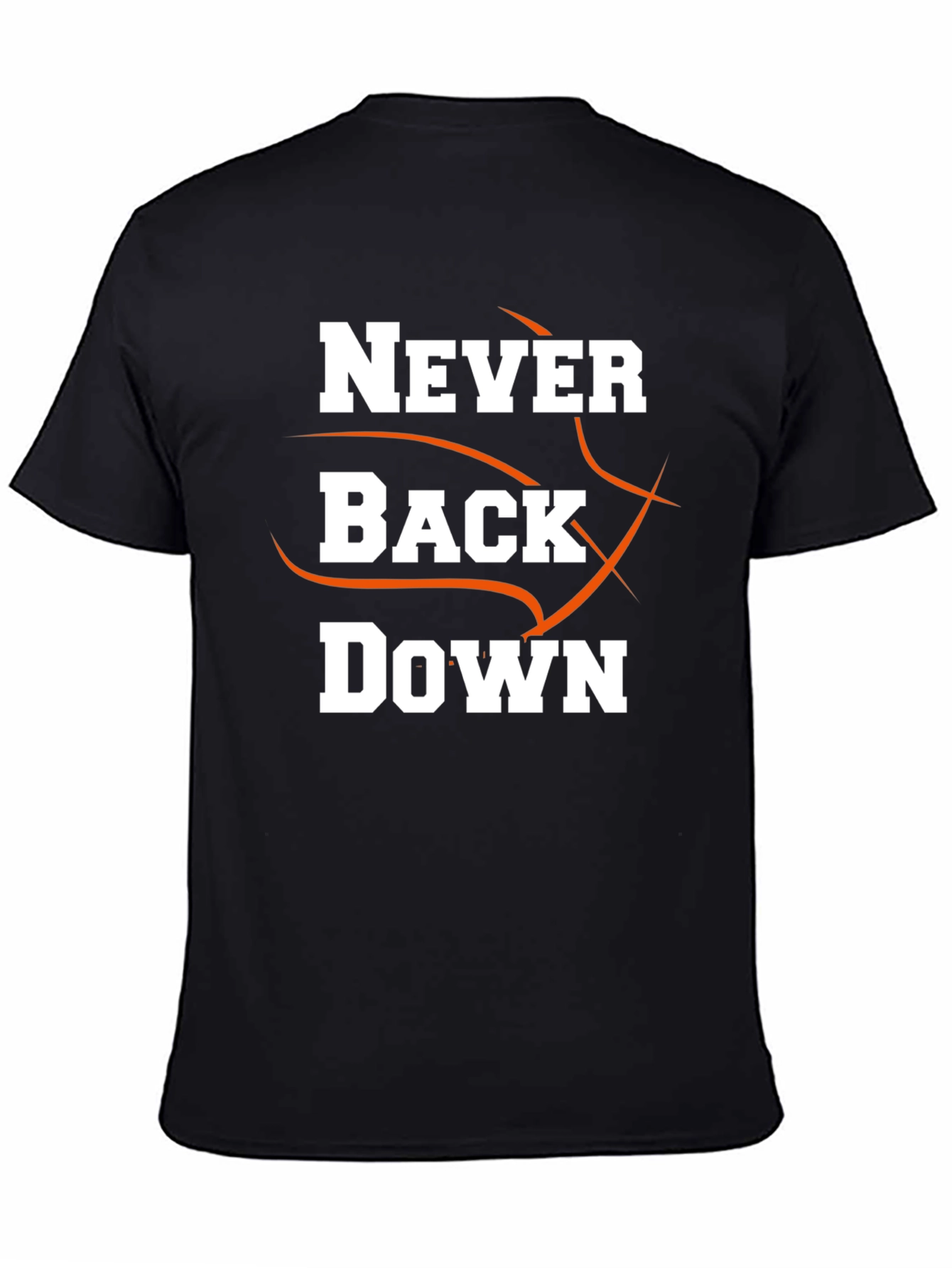Never Back Down Black Graphic Tee