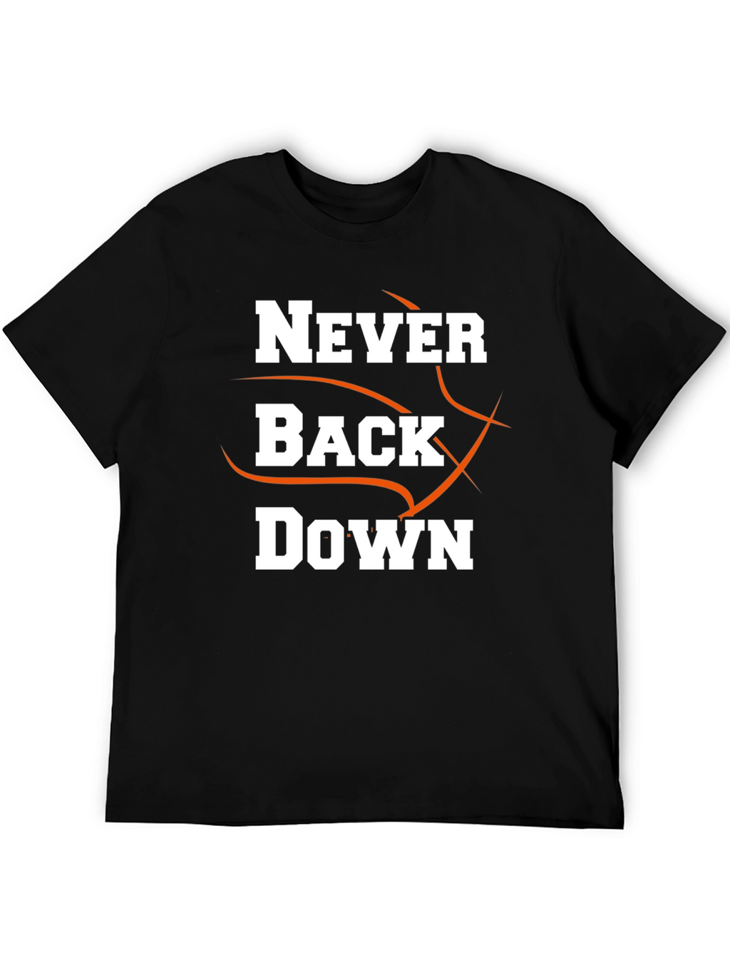 Never Back Down Black Graphic Tee
