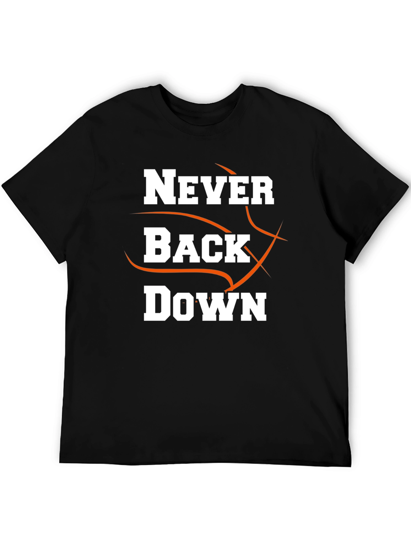 Never Back Down Black Graphic Tee