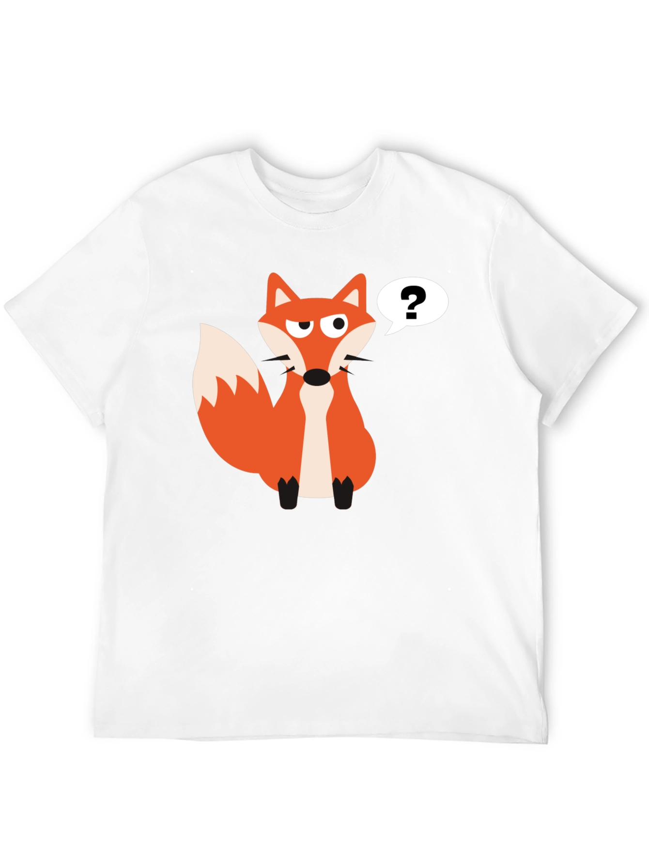 Cartoon Fox T-Shirt - Mens Black Tee