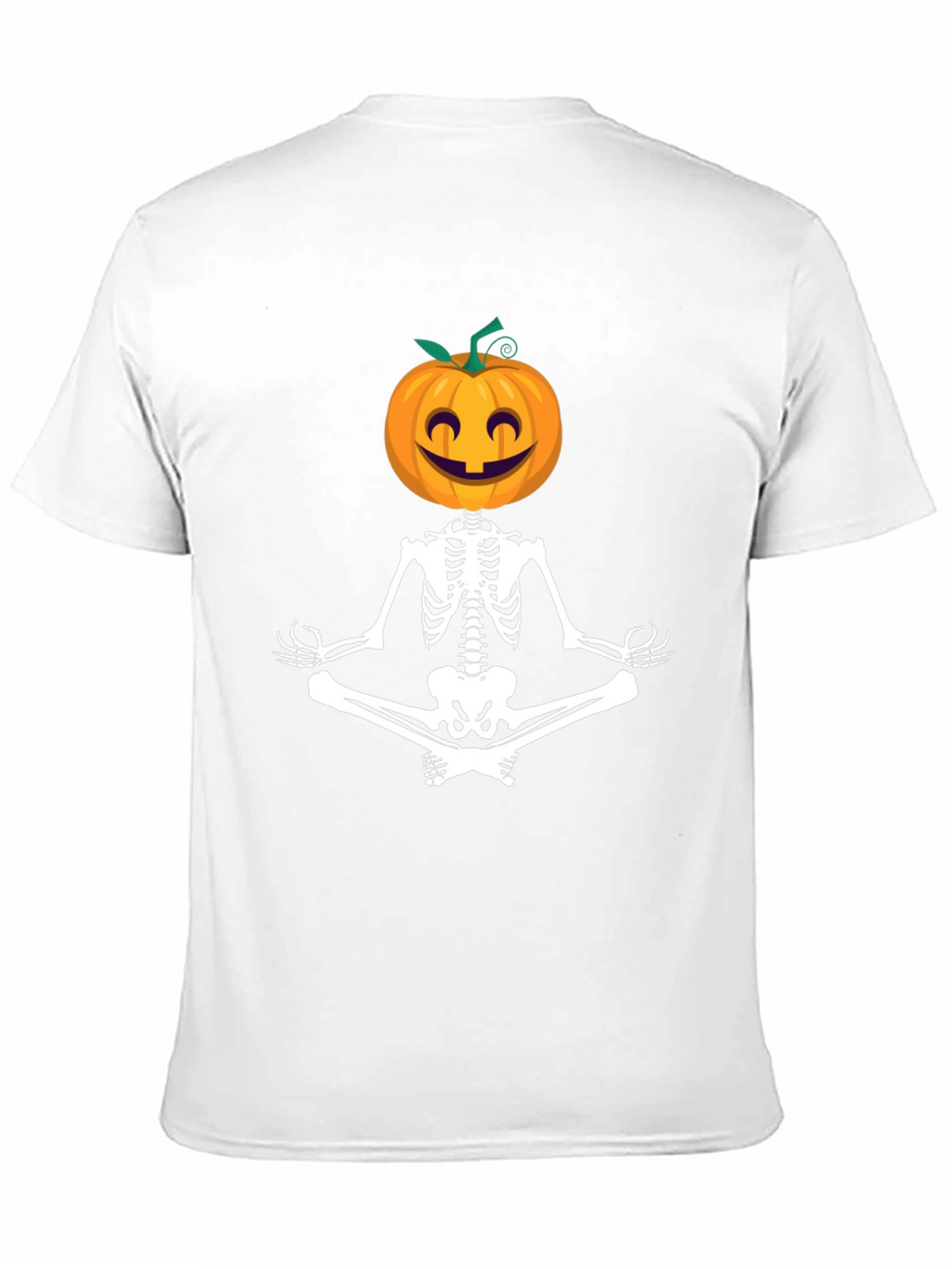 Halloween Skeleton Pumpkin Meditation T-Shirt