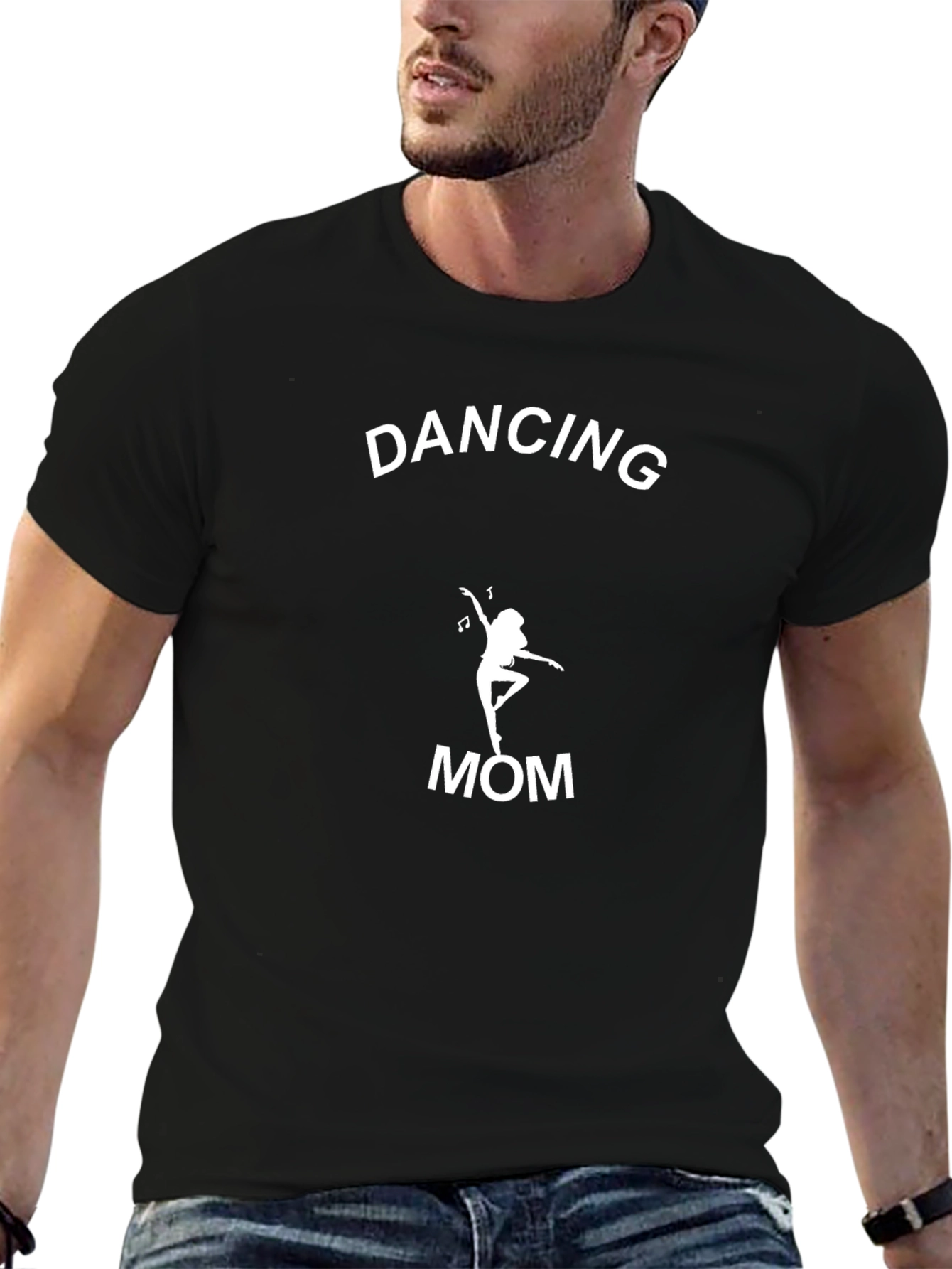 Dancing Mom Graphic Tee - Black Cotton Comfort