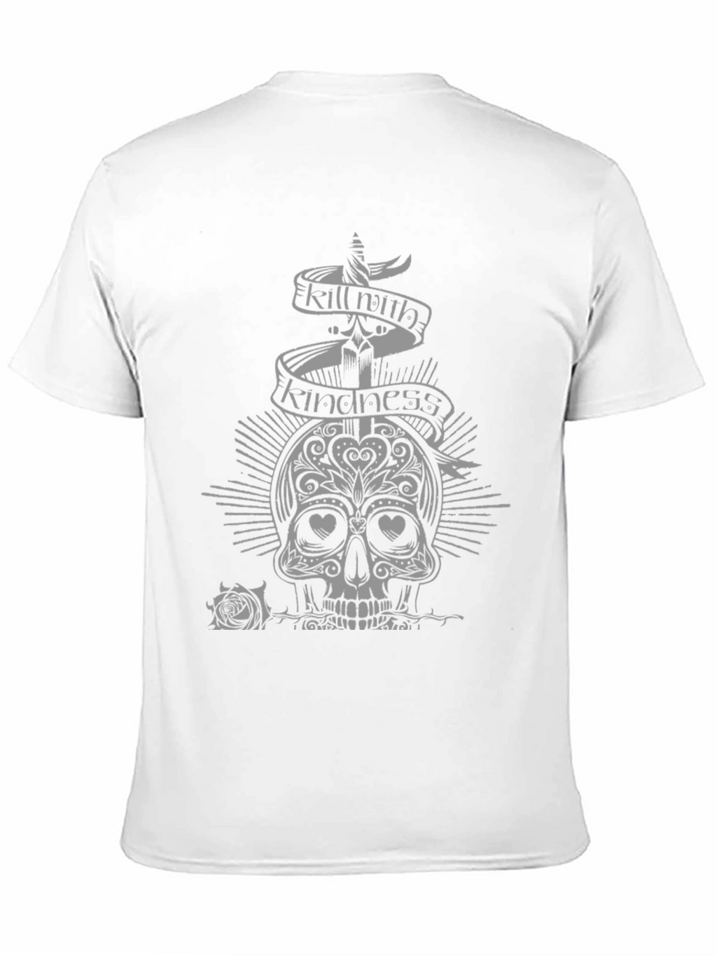 Kill with Kindness Skull Graphic T-Shirt