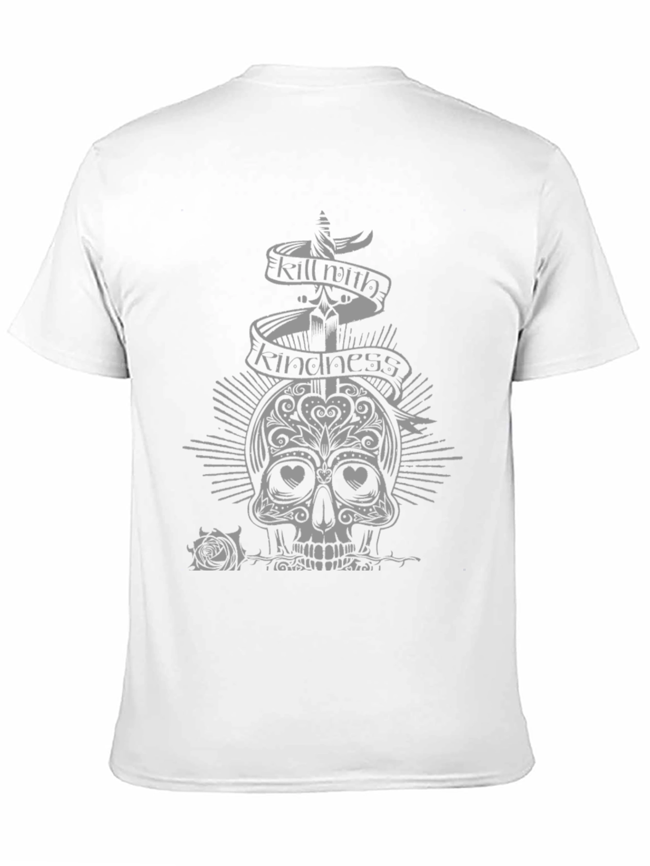 Kill with Kindness Skull Graphic T-Shirt