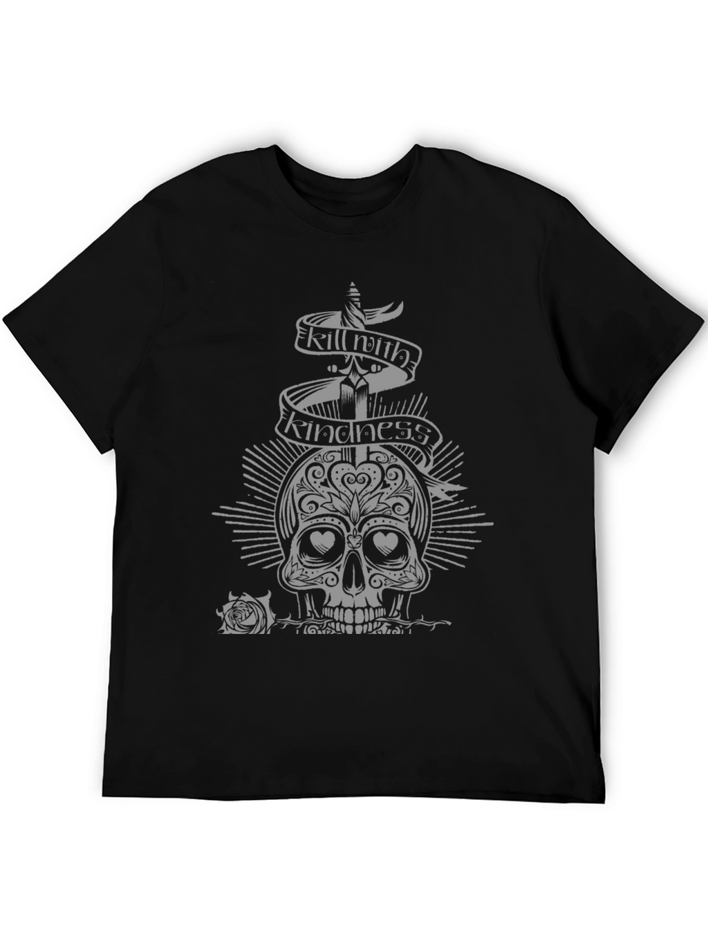 Kill with Kindness Skull Graphic T-Shirt