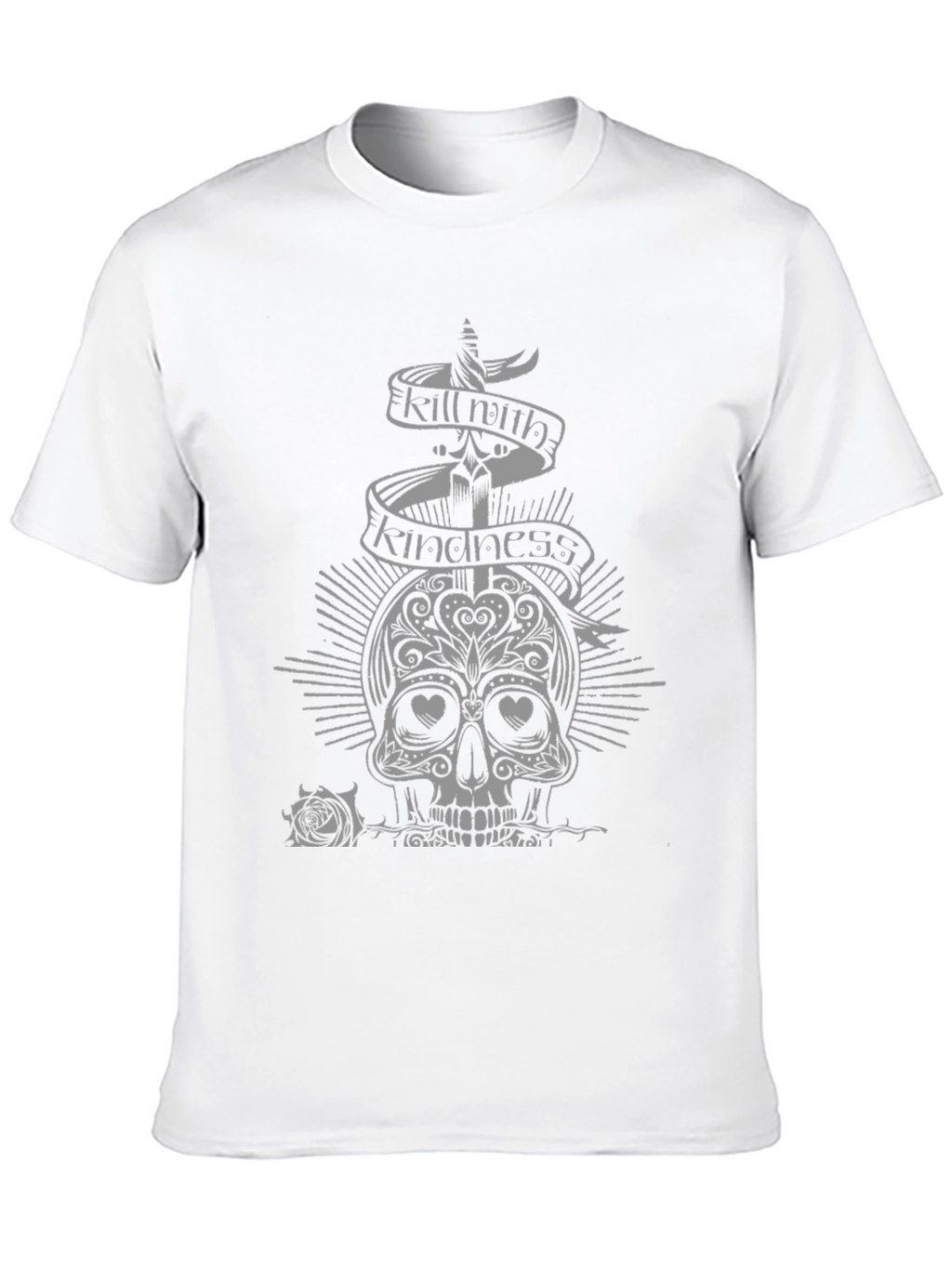 Kill with Kindness Skull Graphic T-Shirt