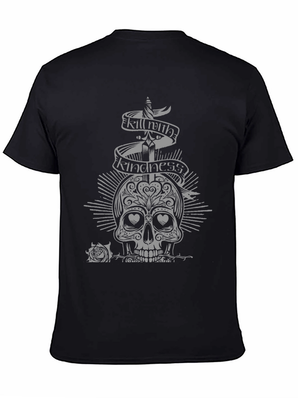 Kill with Kindness Skull Graphic T-Shirt