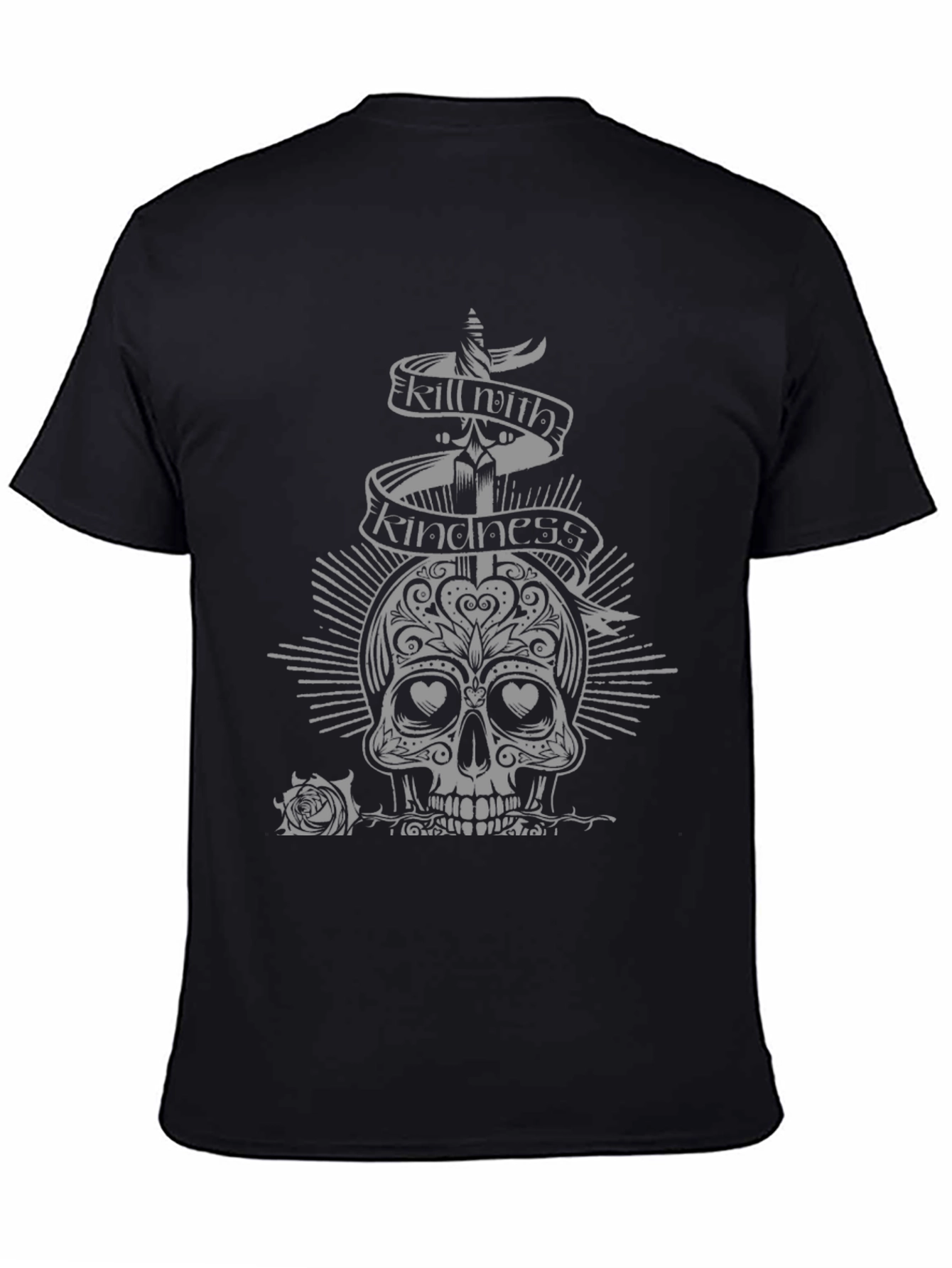 Kill with Kindness Skull Graphic T-Shirt