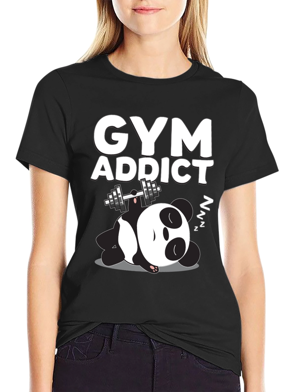 Gym Addict Panda Graphic Tee