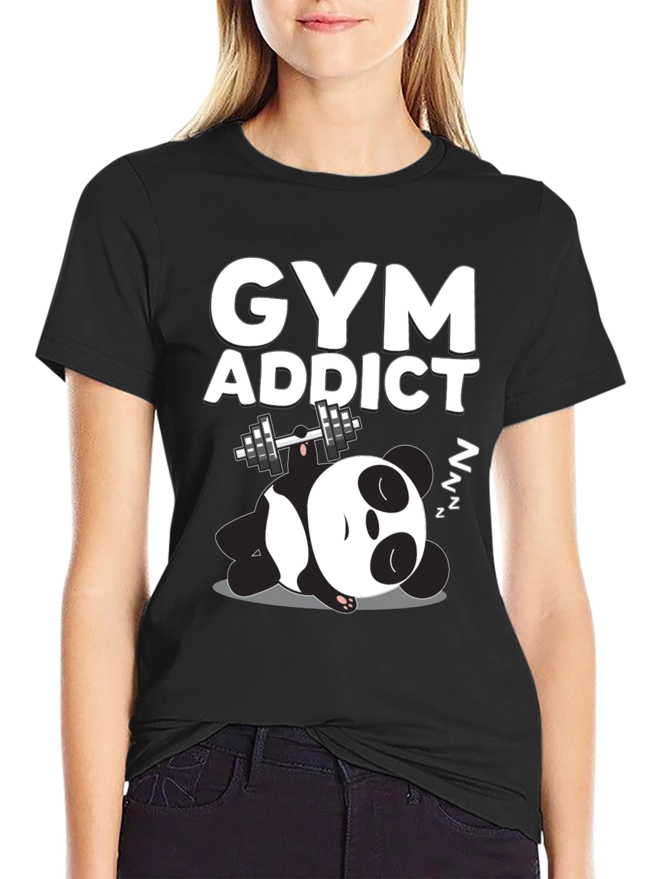 Gym Addict Panda Graphic Tee