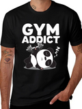 Gym Addict Panda Graphic Tee