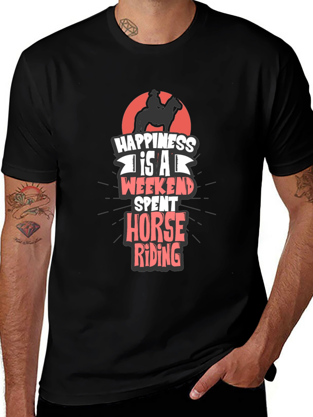 Horse Riding Weekend T-Shirt - Mens Casual Tee