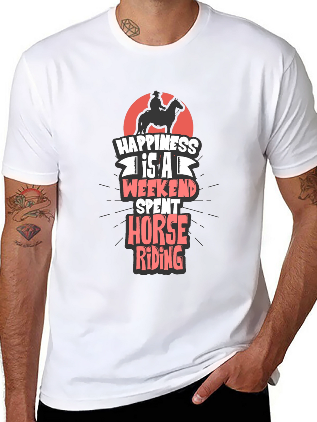 Horse Riding Weekend T-Shirt - Mens Casual Tee