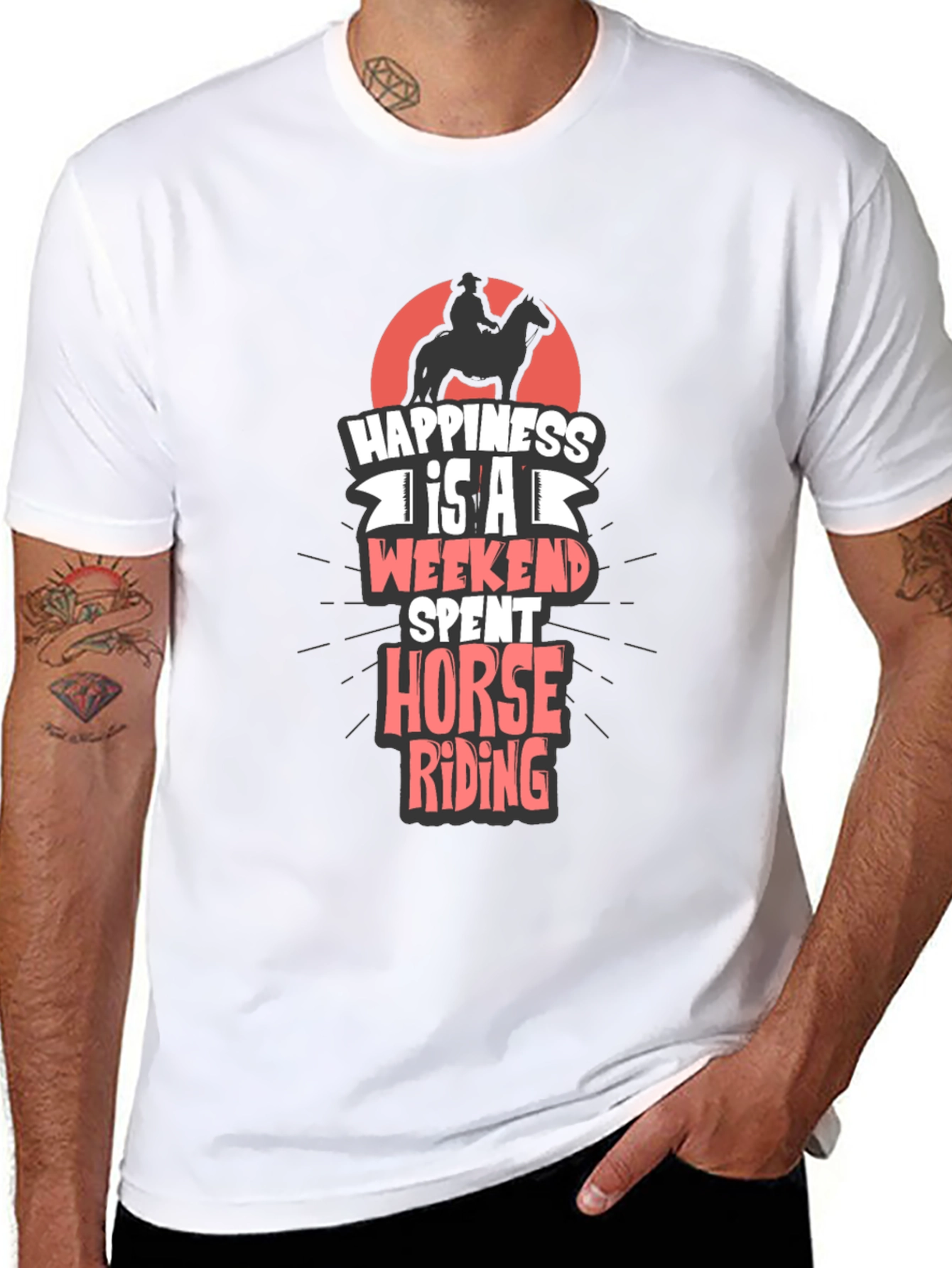 Horse Riding Weekend T-Shirt - Mens Casual Tee