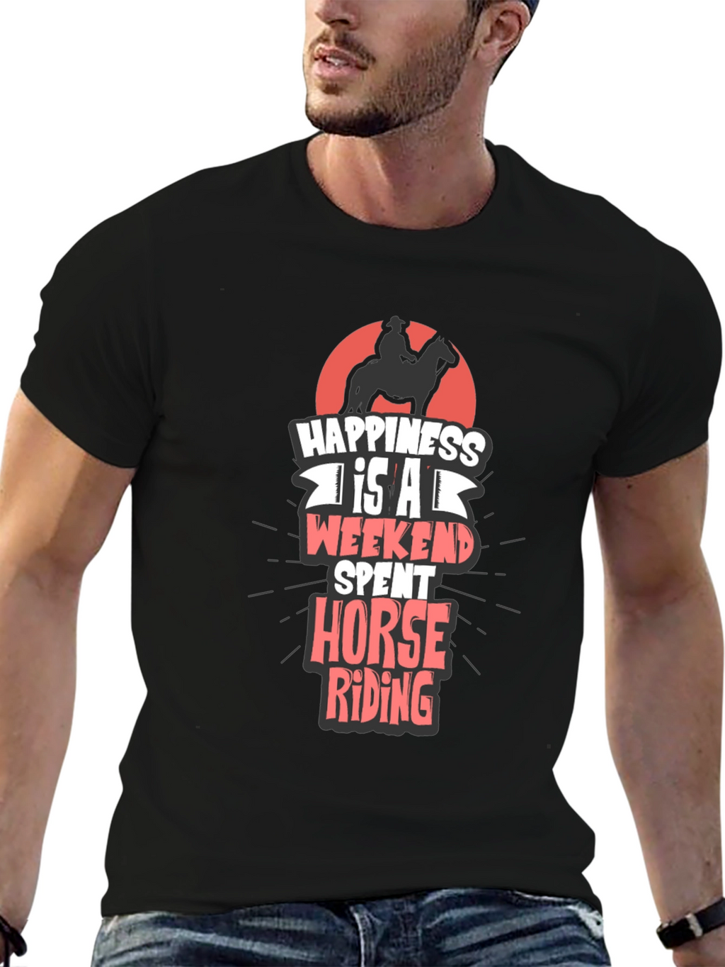 Horse Riding Weekend T-Shirt - Mens Casual Tee