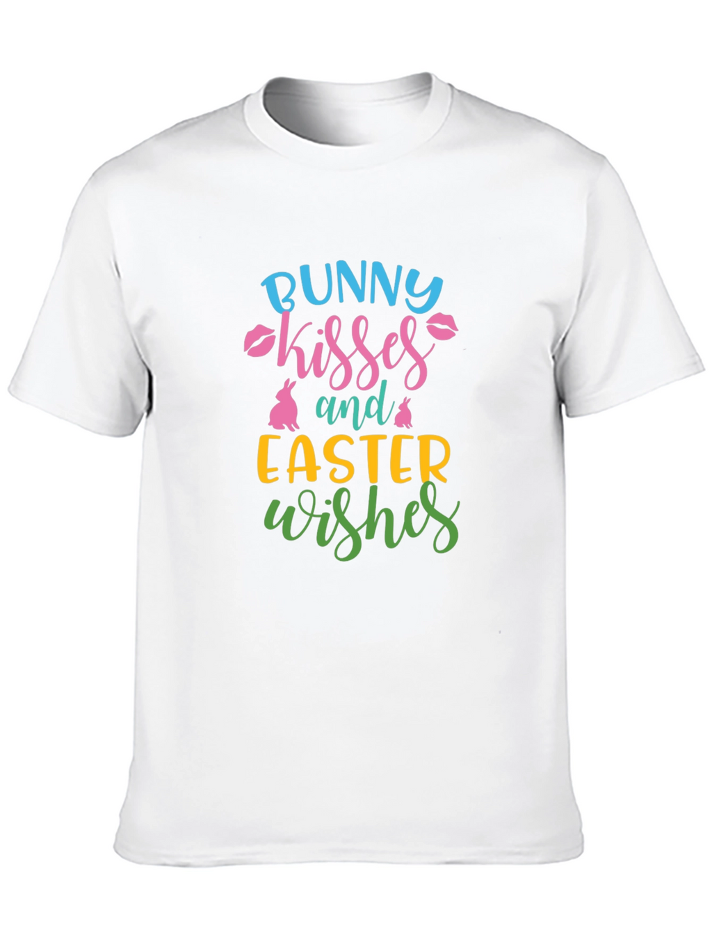 Bunny Kisses Easter Wishes Graphic Tee