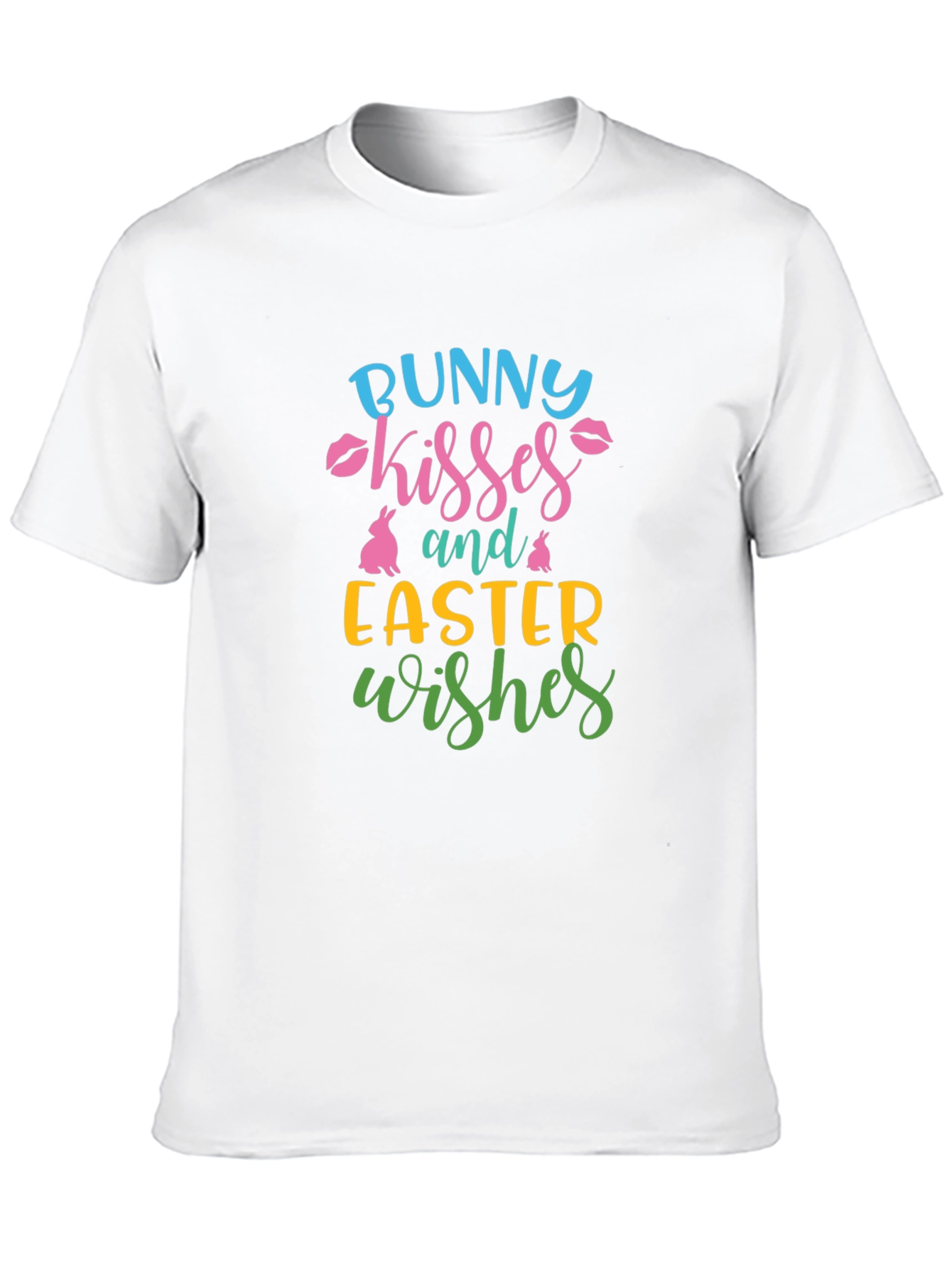 Bunny Kisses Easter Wishes Graphic Tee