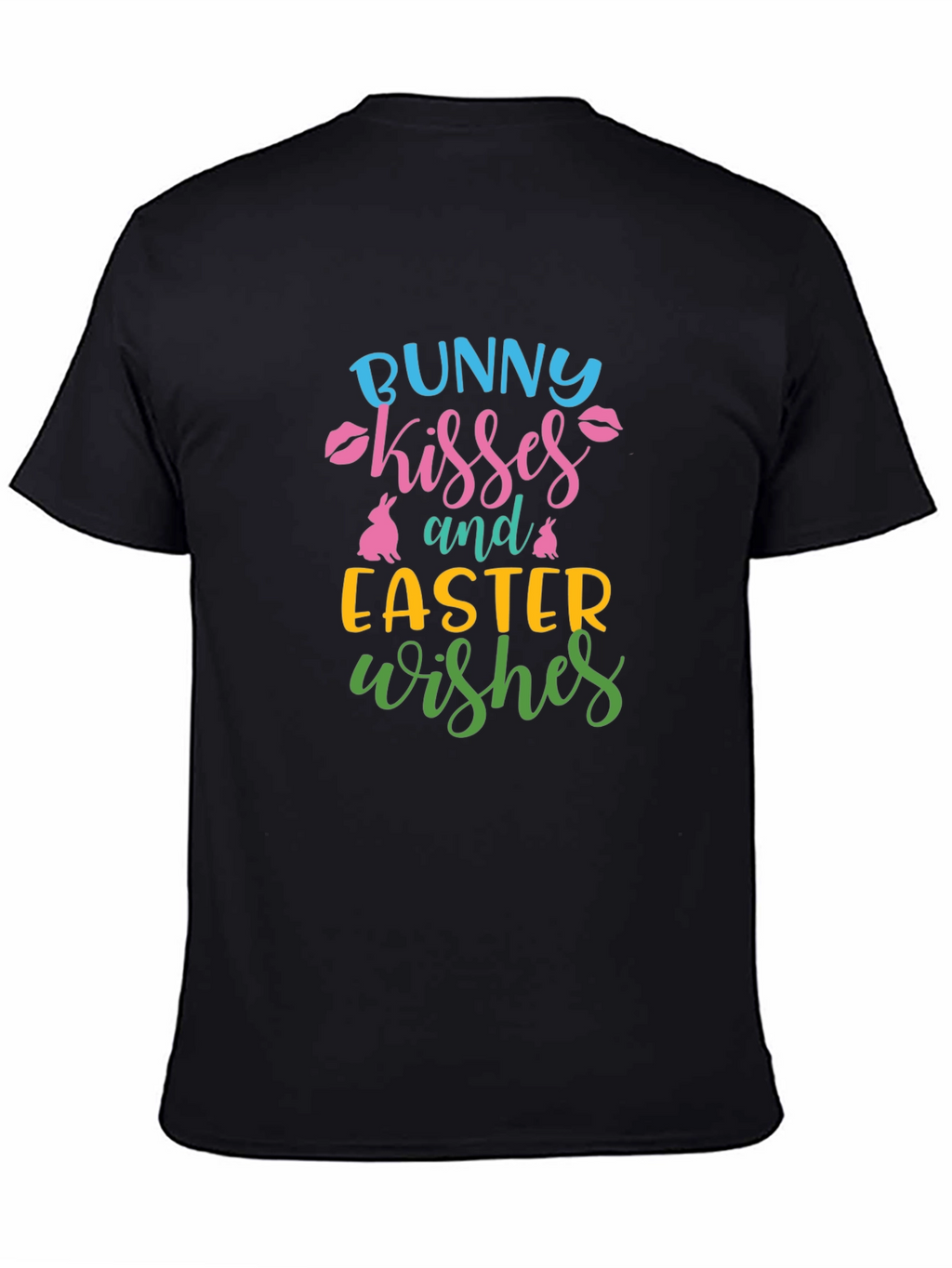 Bunny Kisses Easter Wishes Graphic Tee