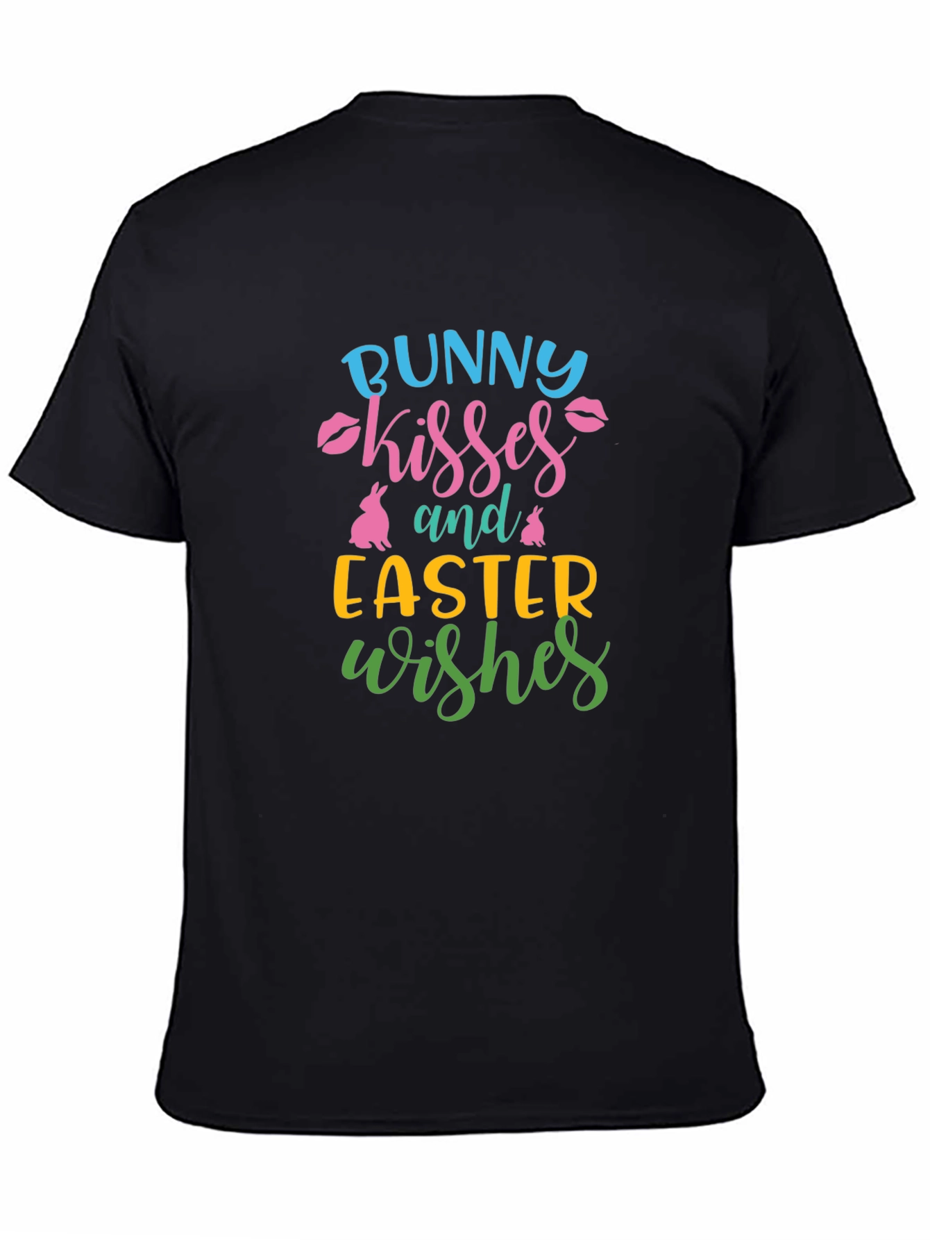 Bunny Kisses Easter Wishes Graphic Tee