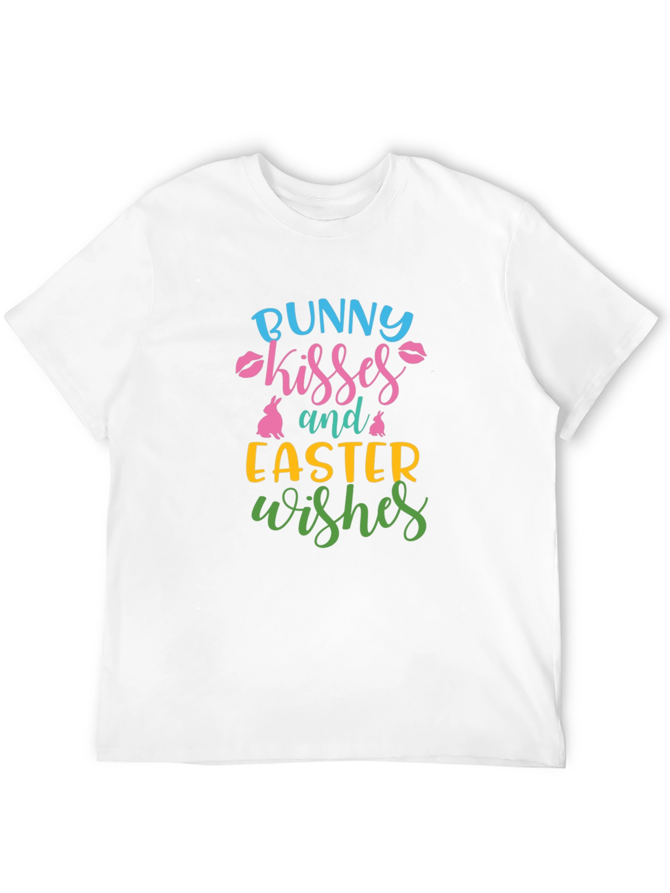 Bunny Kisses Easter Wishes Graphic Tee