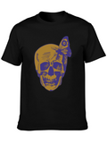 Skull & Butterfly Graphic Tee - Black