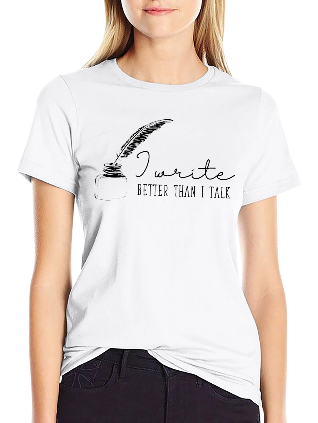 I Write Better Than I Talk Graphic Tee