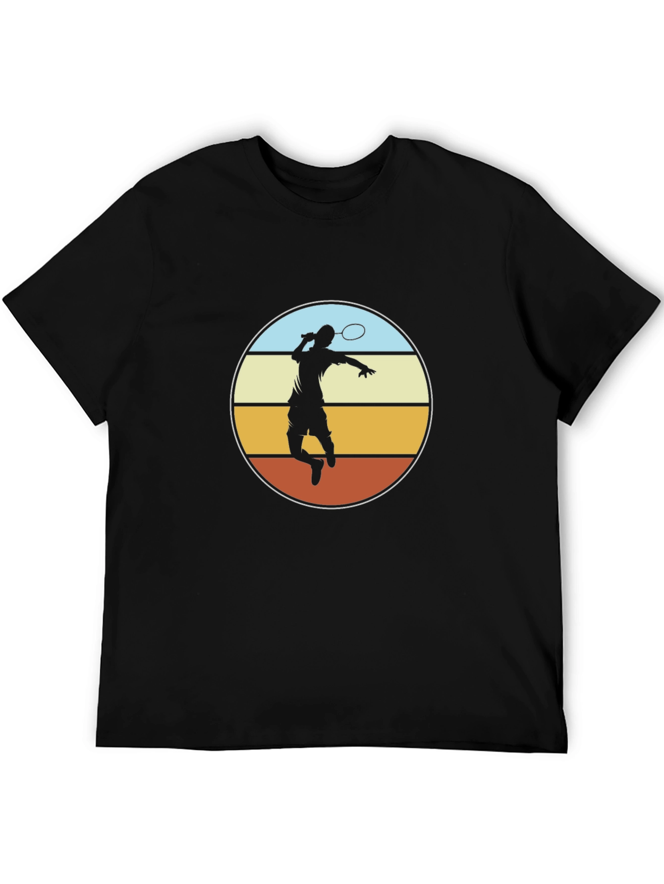 Badminton Player Graphic Tee - Retro Style Design