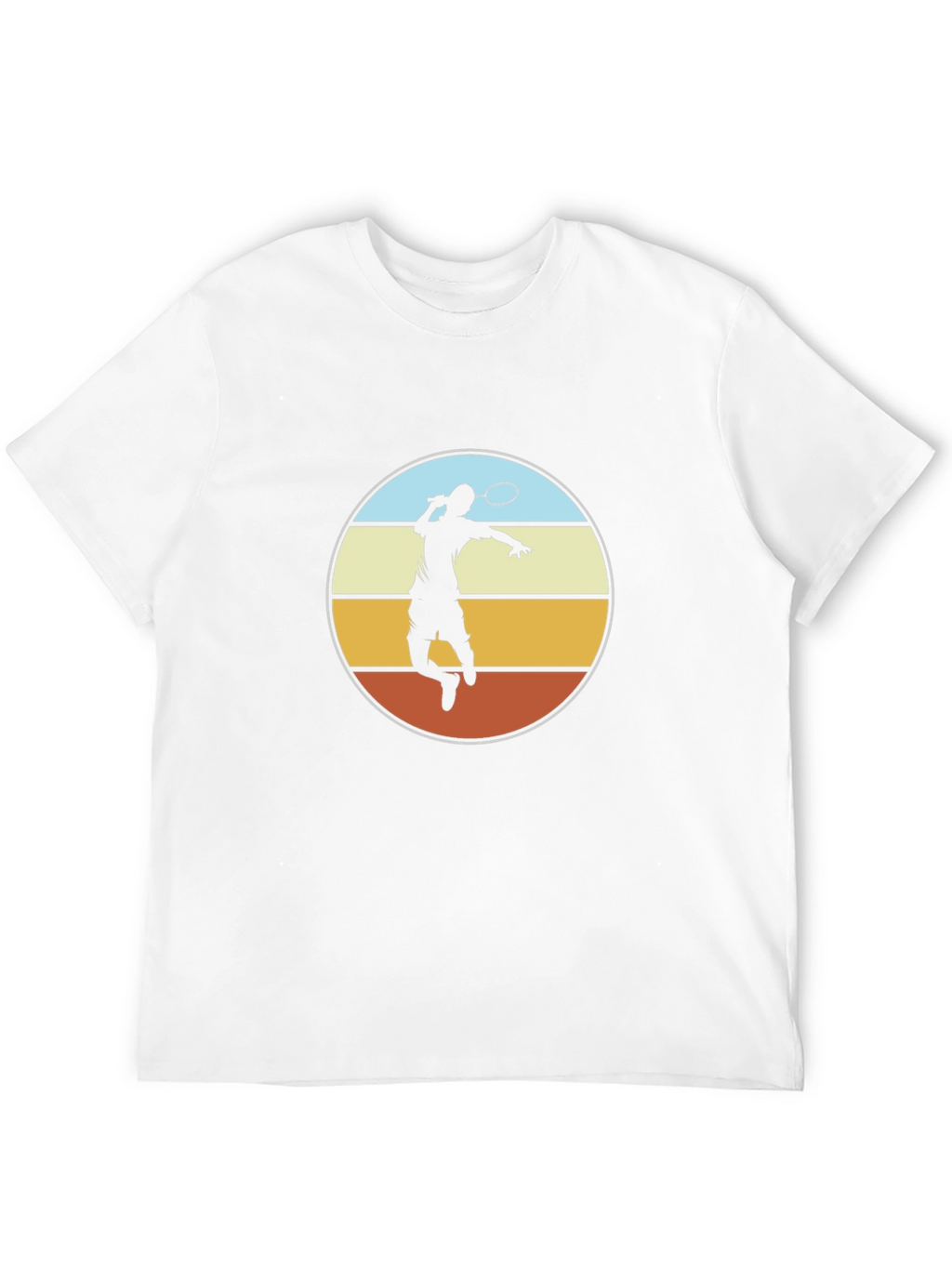 Badminton Player Graphic Tee - Retro Style Design